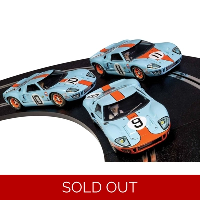 H3896A Ford GT40 1968 Gulf Triple Pack 1/32 SLOT CARsuperslot